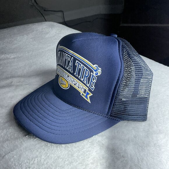 Vntg Atlanta Tire Specialist Bandog GA GEORGIA BLUE MESH SNAPBACK TRUCKER RARE - Picture 2 of 6
